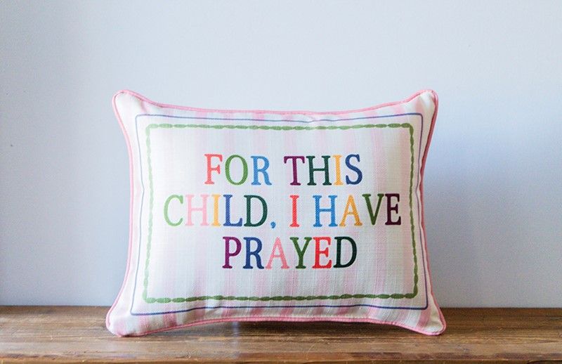 Pink Striped For This Child + Piping