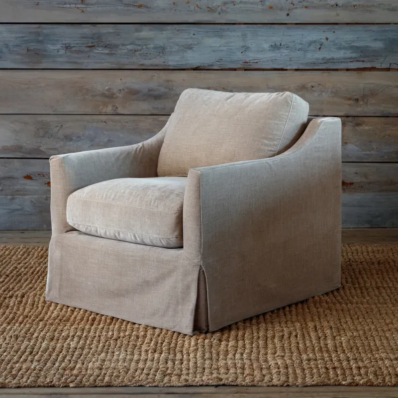 Madeline Swivel Chair-Sahara Vintage Velvet