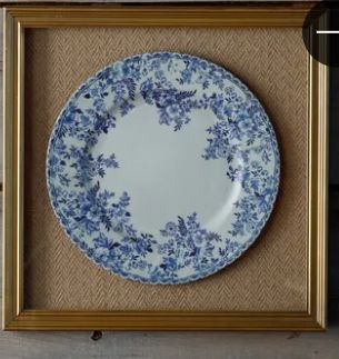 Blue &amp; White Plates Framed Print 4