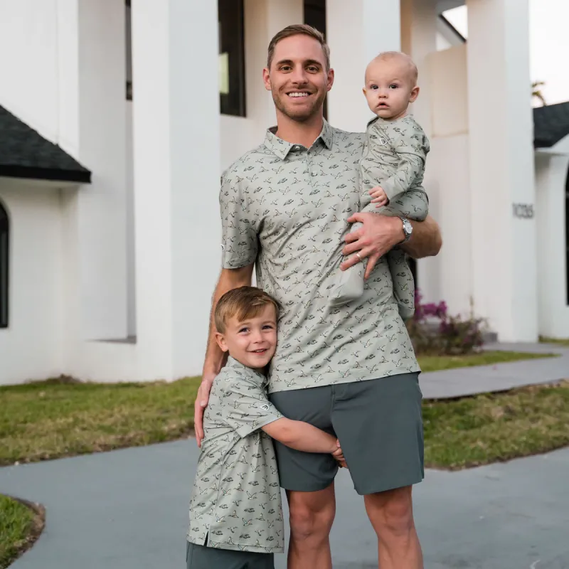 Youth Polo-Flying Ducks-Green