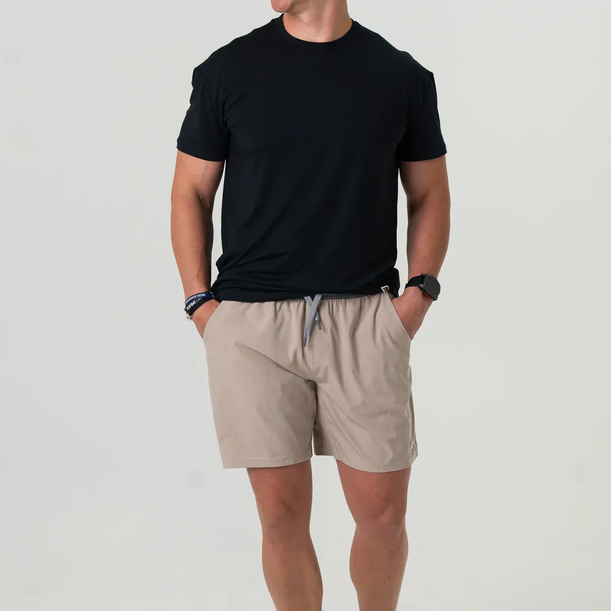 Athletic Shorts-Heather Khaki