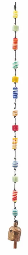 VG Colorful Stripes/Glass Beads Wind Chime