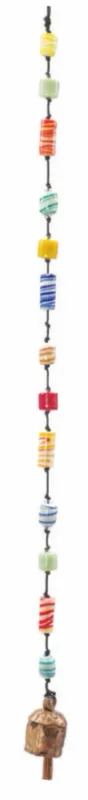 VG Colorful Stripes/Glass Beads Wind Chime