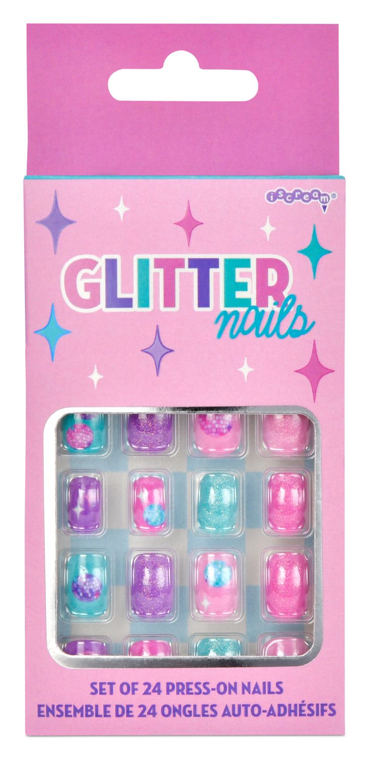 Glitter Press On Nail Set