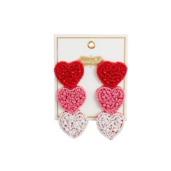 Heart Beaded Earrings