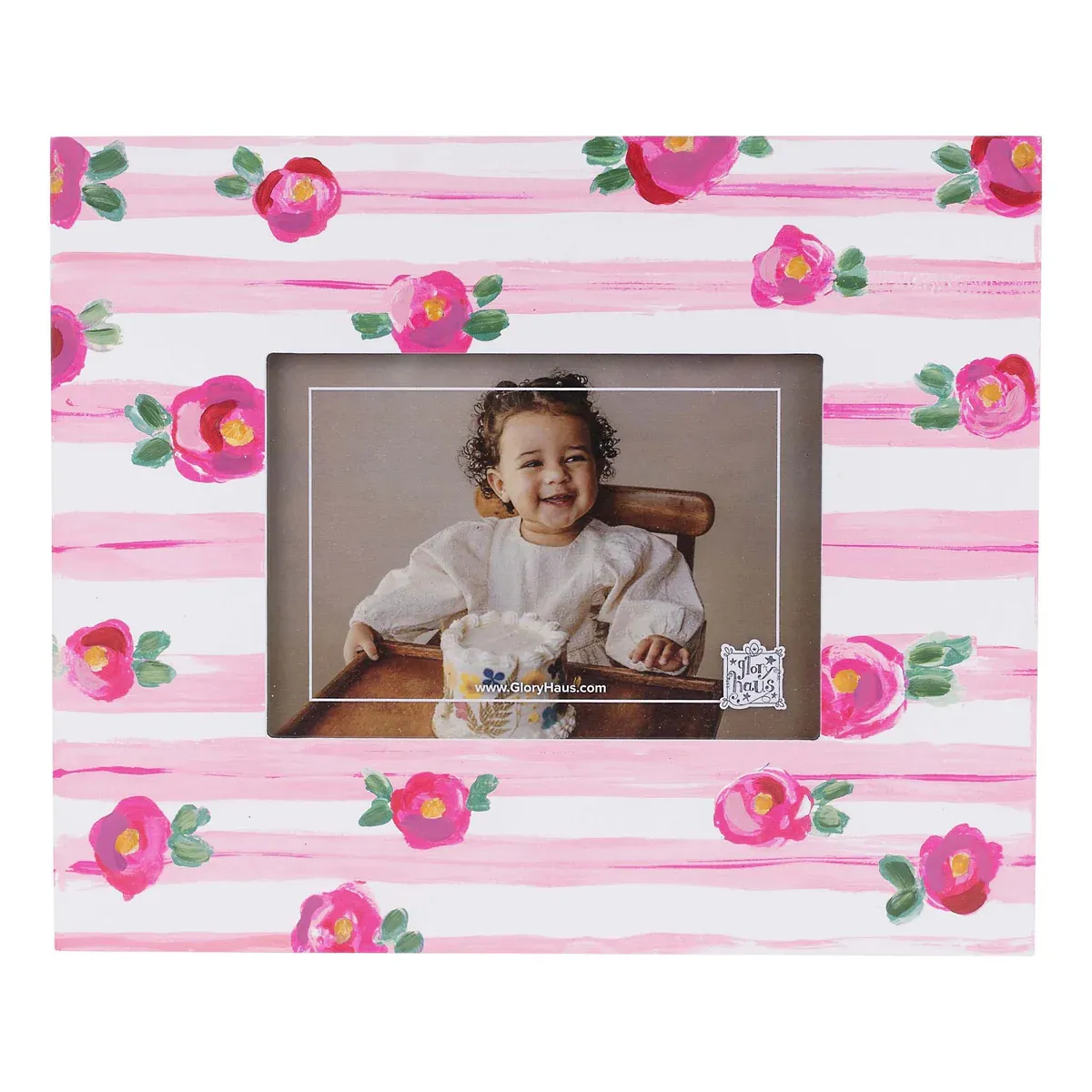 Striped Flower Frame