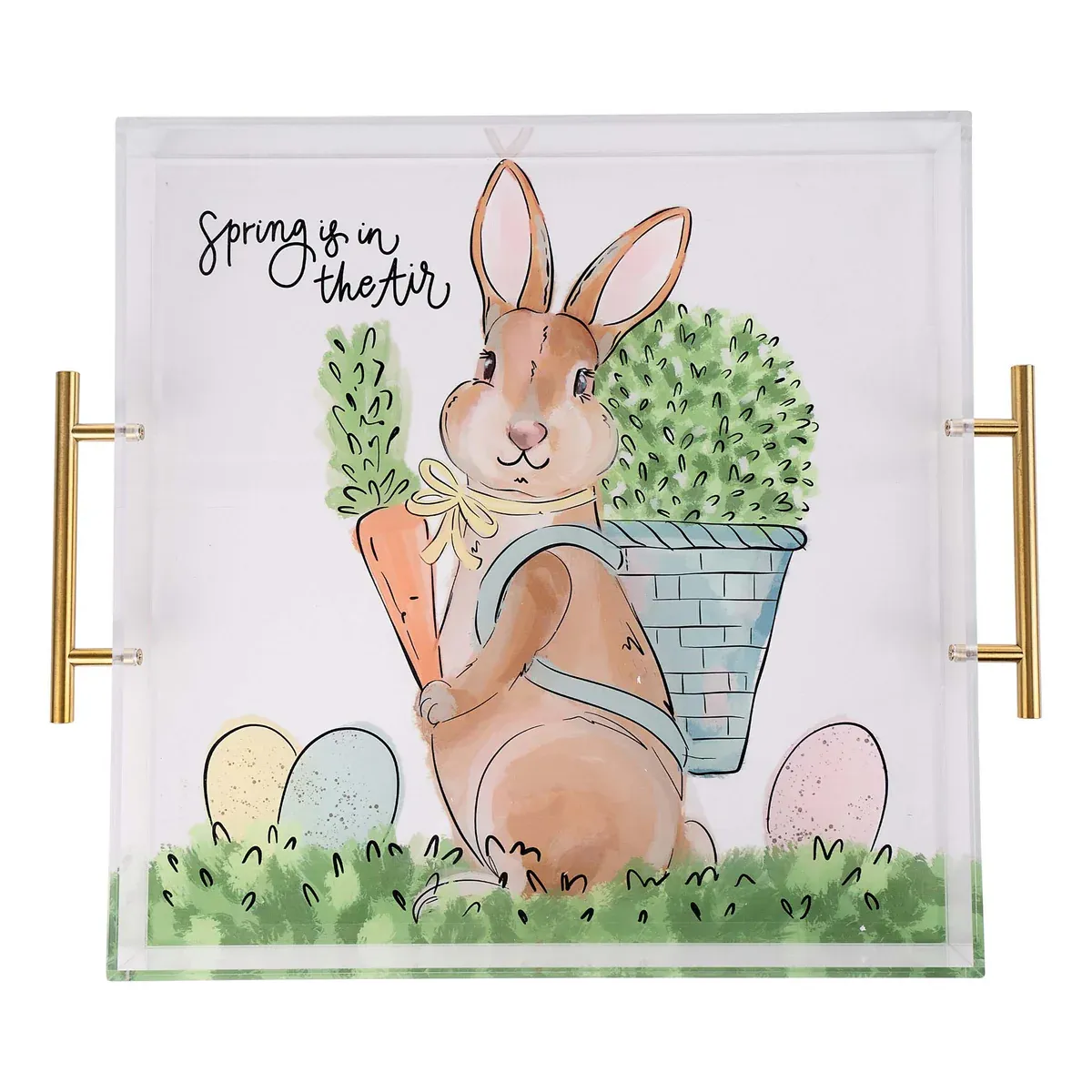 Bunny Basket &amp; Eggs Acrylic Tray