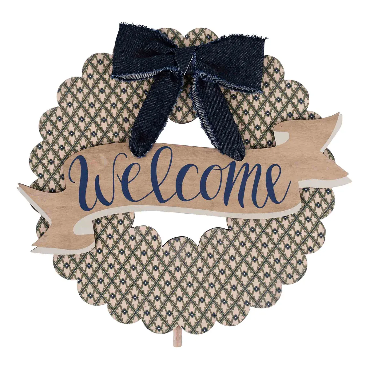 Welcome Bow Wreath Topper