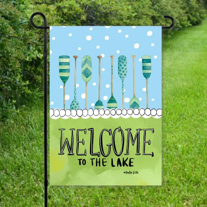 VG Paddles Welcome to the Lake Garden Flag