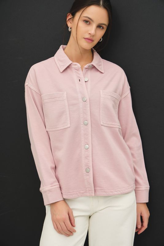 Reese Dusty Pink Shacket