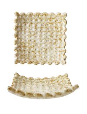 AH3845A-Debossed Stoneware Dish-Tan