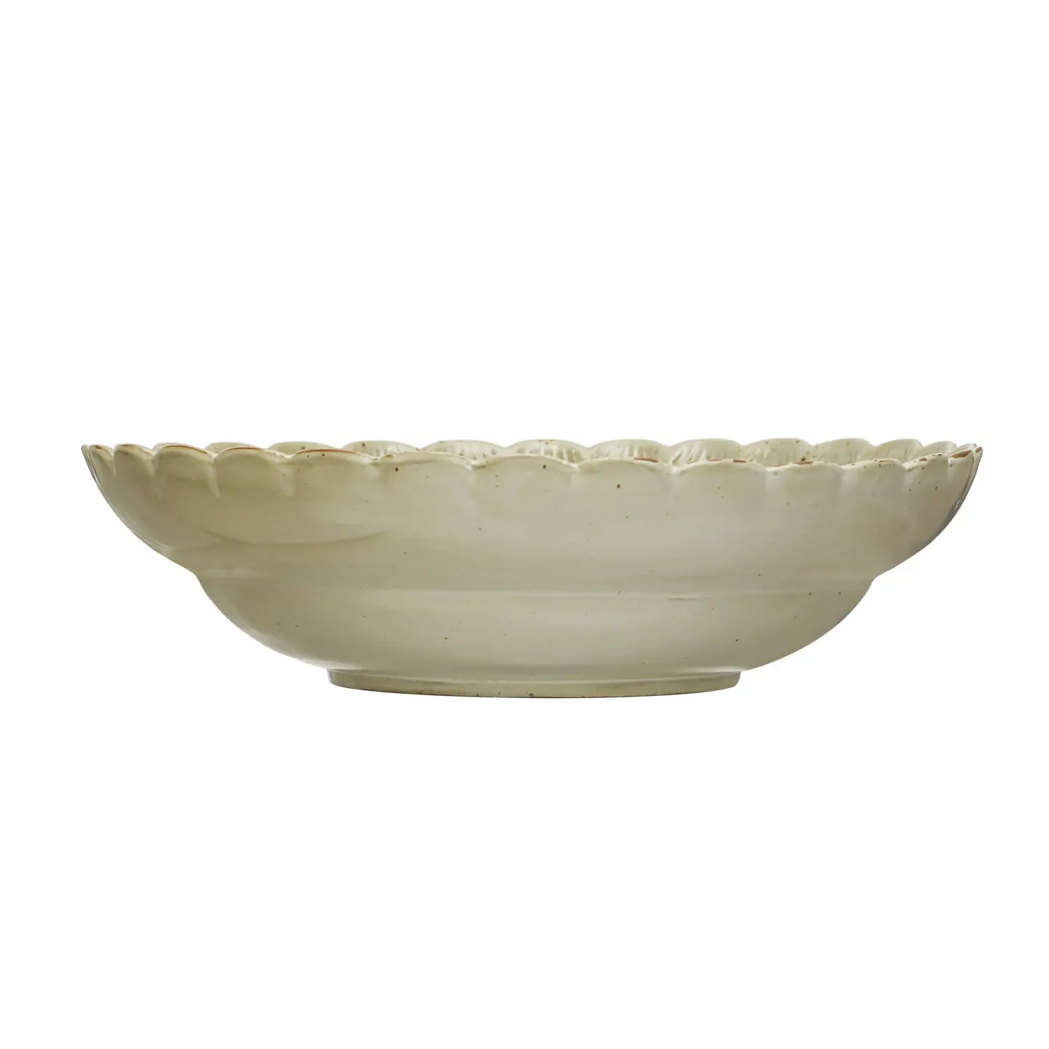 DF7699-Stoneware Bowl w Scalloped Edge