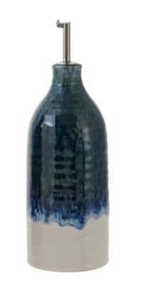 DG2343A-26oz Stoneware Oil Cruet-Blue