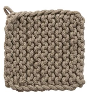 DF5469A-Cotton Crochet Pot Holder-Grey