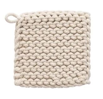 DF5469A-Cotton Crochet Pot Holder-White