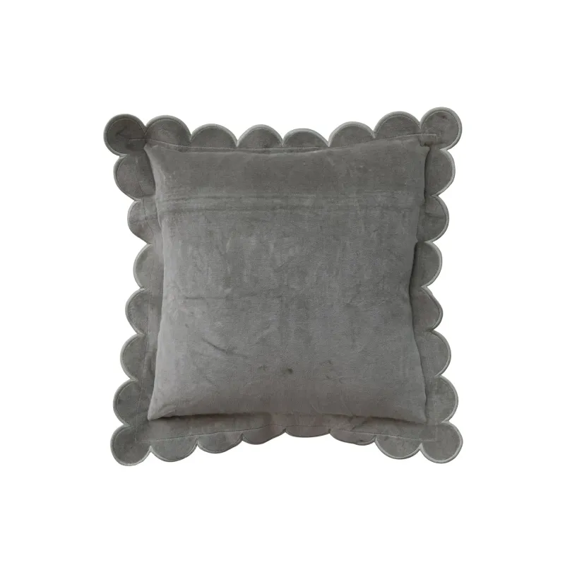 DG1936-Scalloped Flange Velvet Pillow