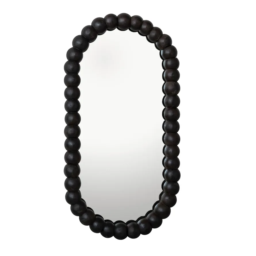 DG1659-Espresso Wood Ball Frame Mirror