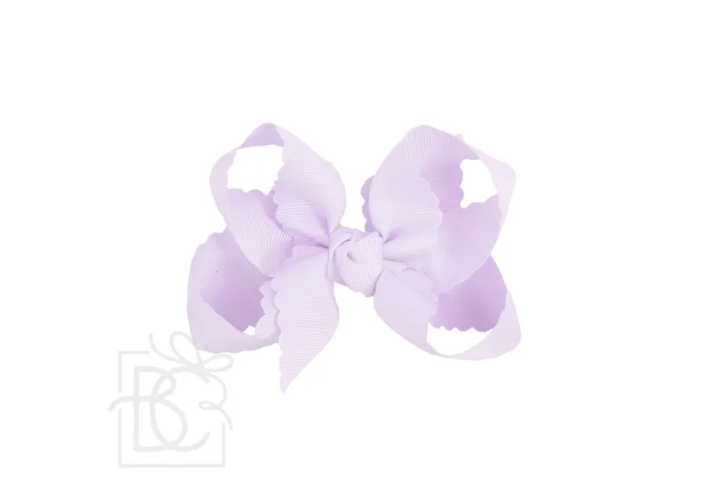 Scalloped Edge Bow-Poweder Orchid 4.5"