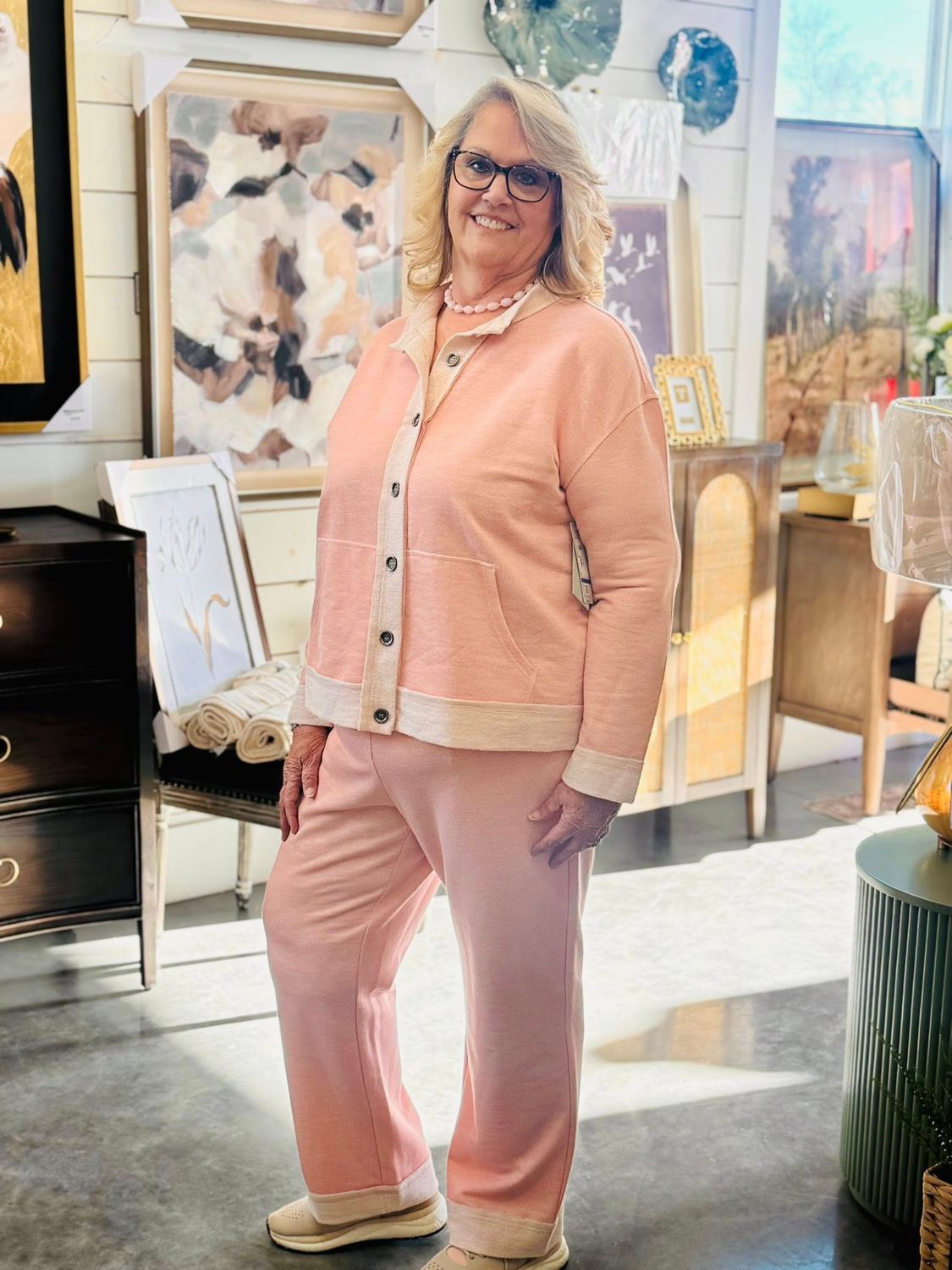 Pink Elastic Ankle Pant