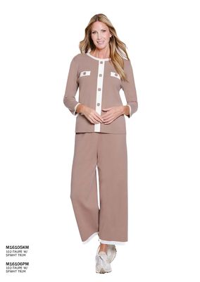 Taupe Jacket Sweater Top