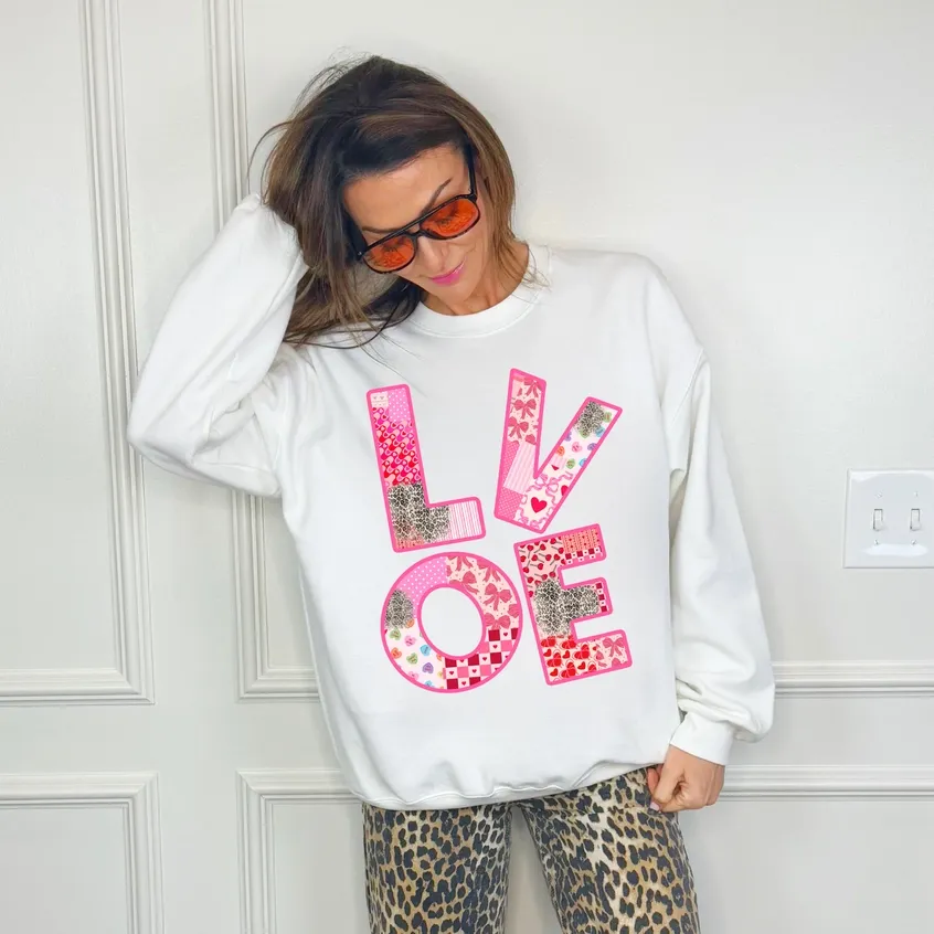RD Patchwork Love Sweatshirt