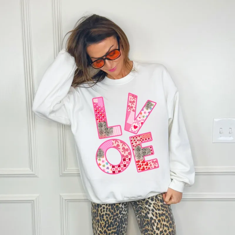 RD Patchwork Love Sweatshirt