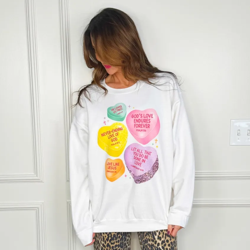 RD Jesus Candy Hearts Sweatshirt