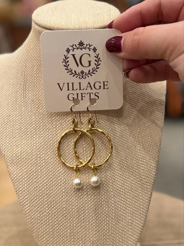 VG Gold Hoop w Pearl
