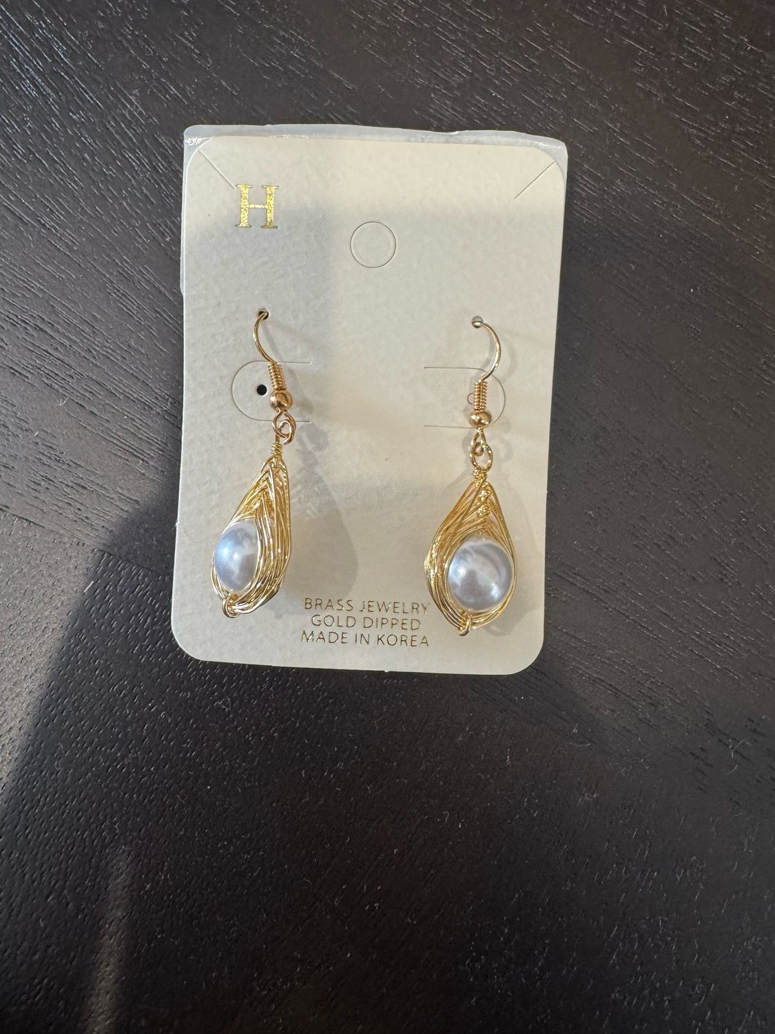 RM Pearl Geometric Earrings