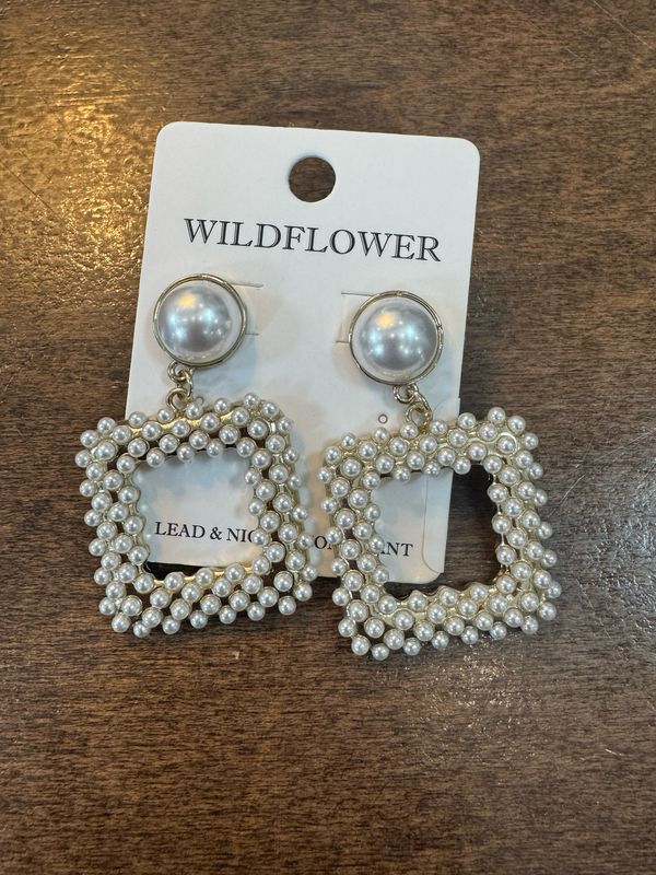 RM Pearl Square Earrings