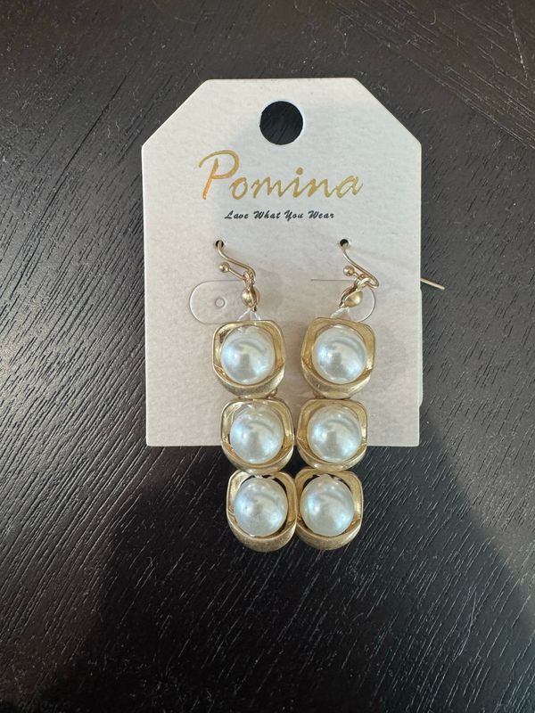 RM Pearl on Cast Earrings