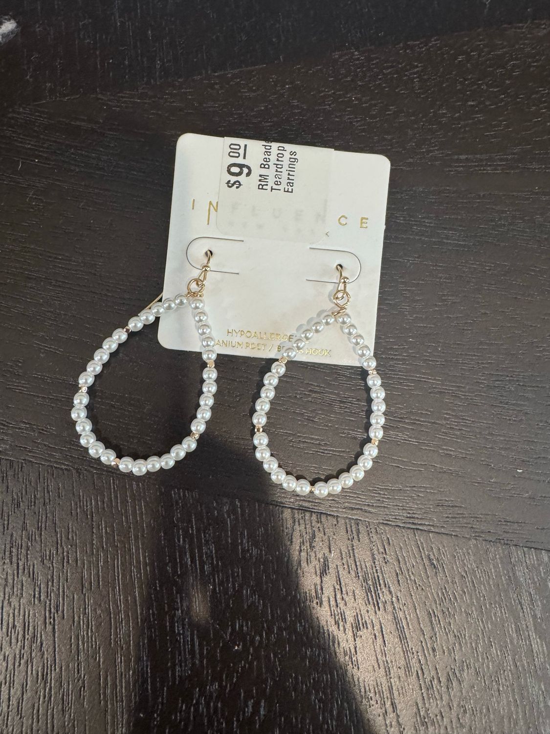 RM Beaded Pearl Teardrop Earrings