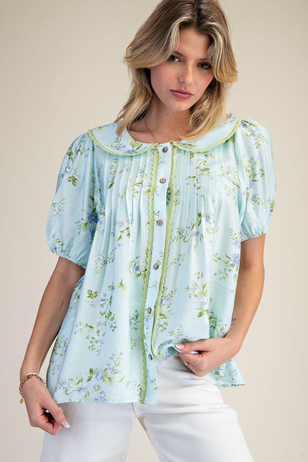 CH Garden Tea Lace Top