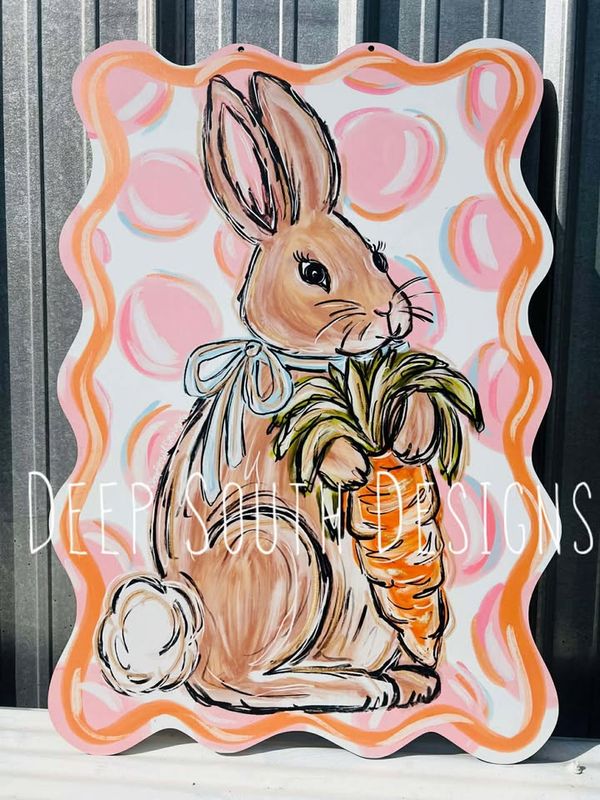 VG Carrot Cutie Bunny Doorhanger