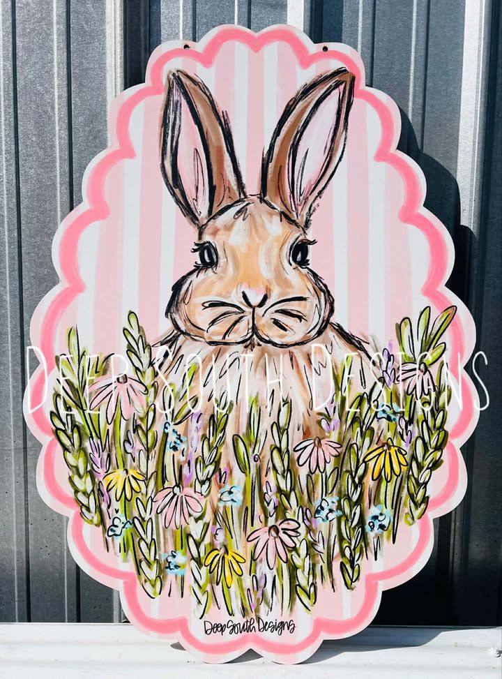 VG Bunny In Bloom Doorhanger