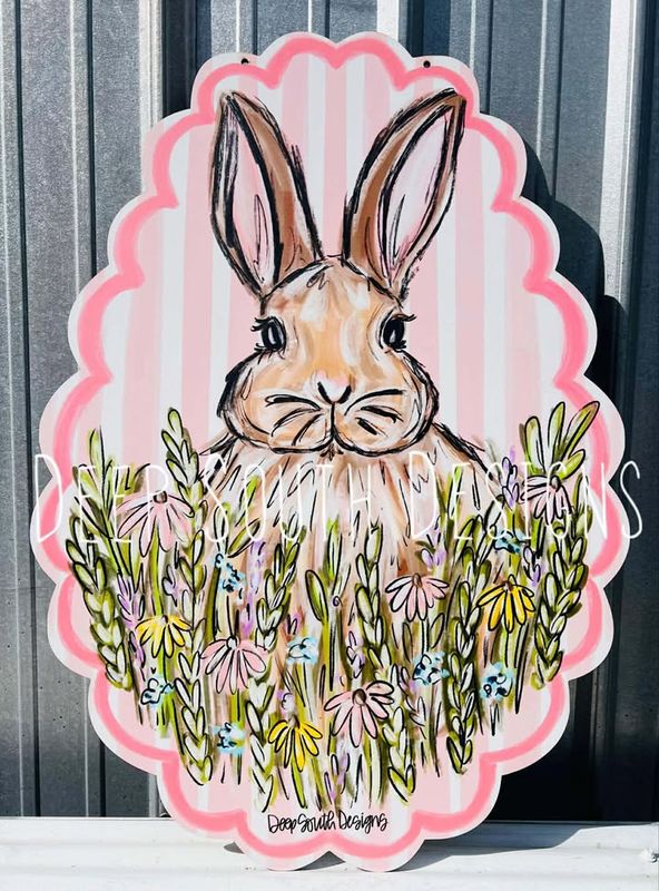 VG Bunny In Bloom Doorhanger