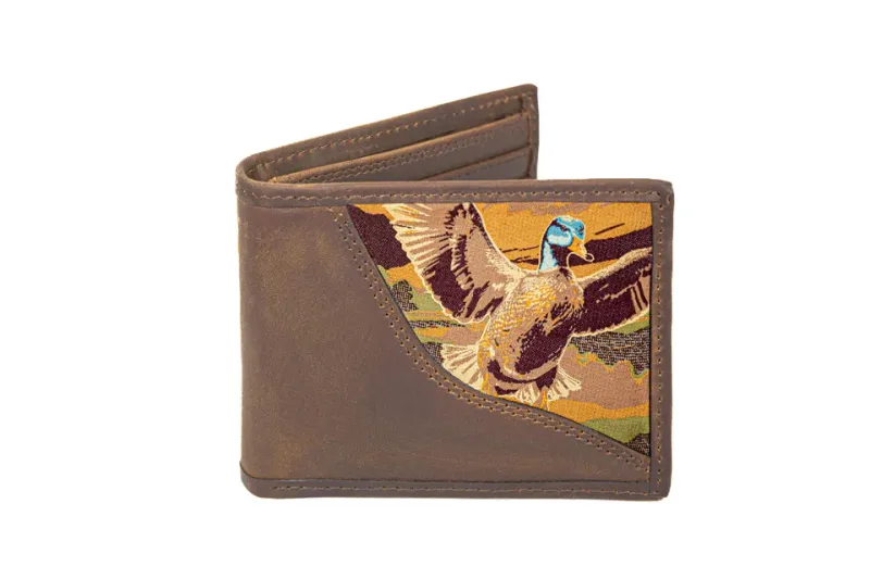 Woven Patch Bifold Wallet-Mallard