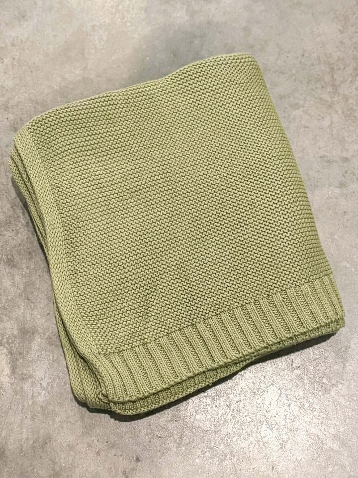 Nap Time Cotton Blanket-Pea Green