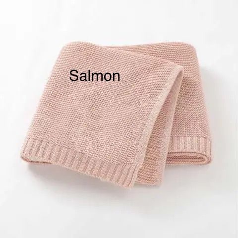 Nap Time Cotton Blankets-Salmon