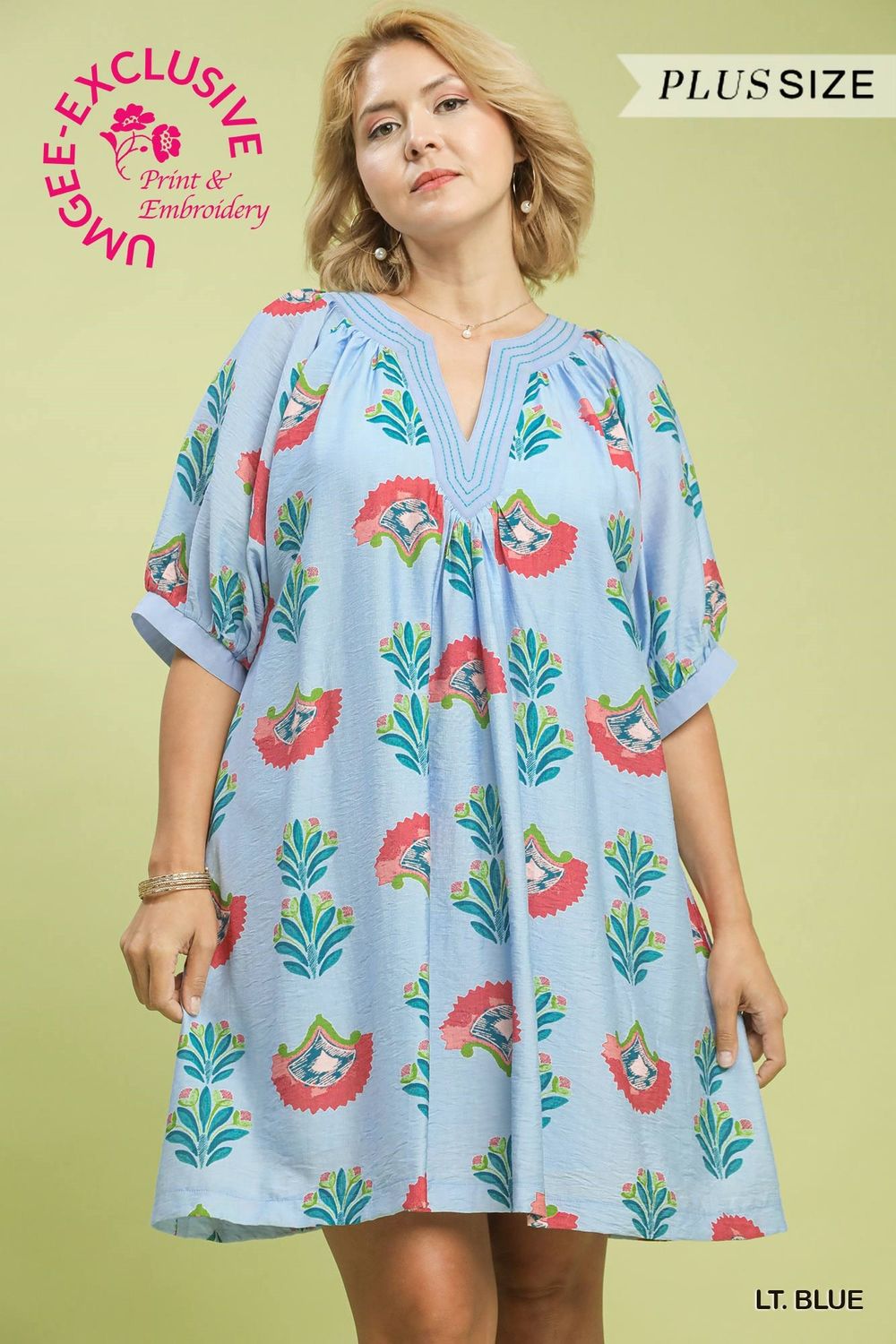 Petals &amp; Powder Blue Dress