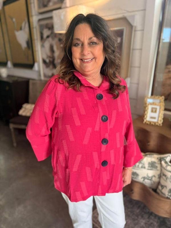 Candy Pink Bttn Jacket &amp; Tank