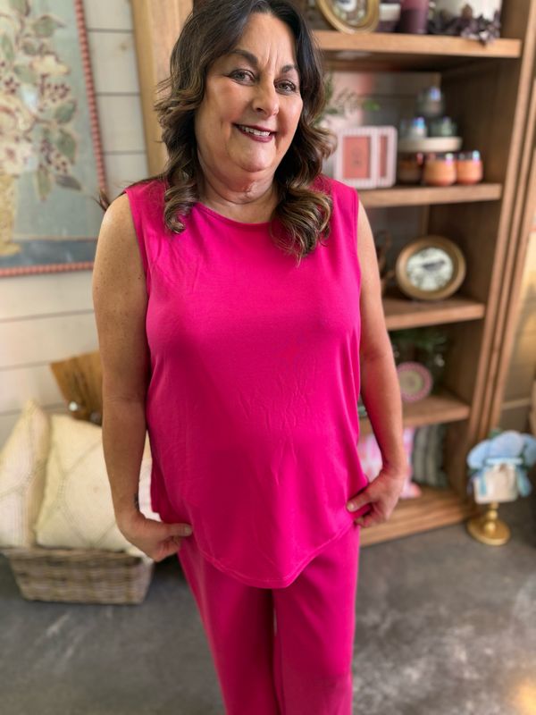 Candy Pink Hi Nk Tank