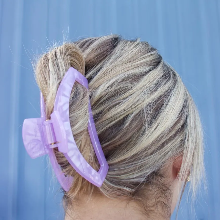 Open Hair Clip Large Lavender Mist