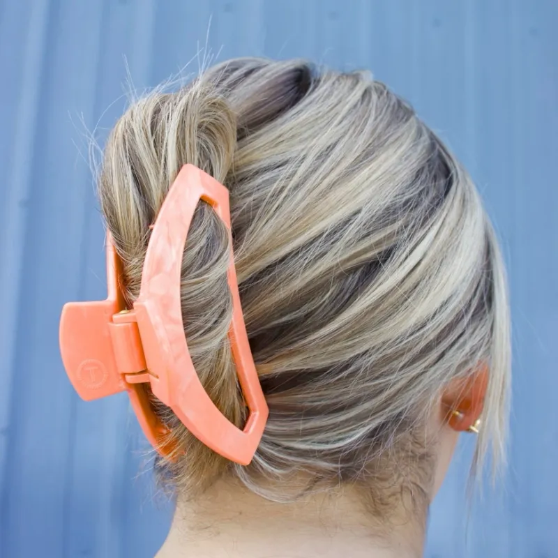 Open Hair Clip Large Dreamsicle