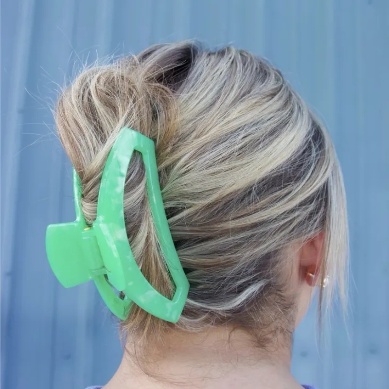 Open Hair Clip Large Spring Splash