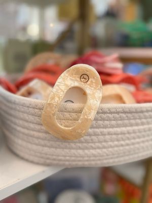 Flat Round Hair Clip Small Soft Surf