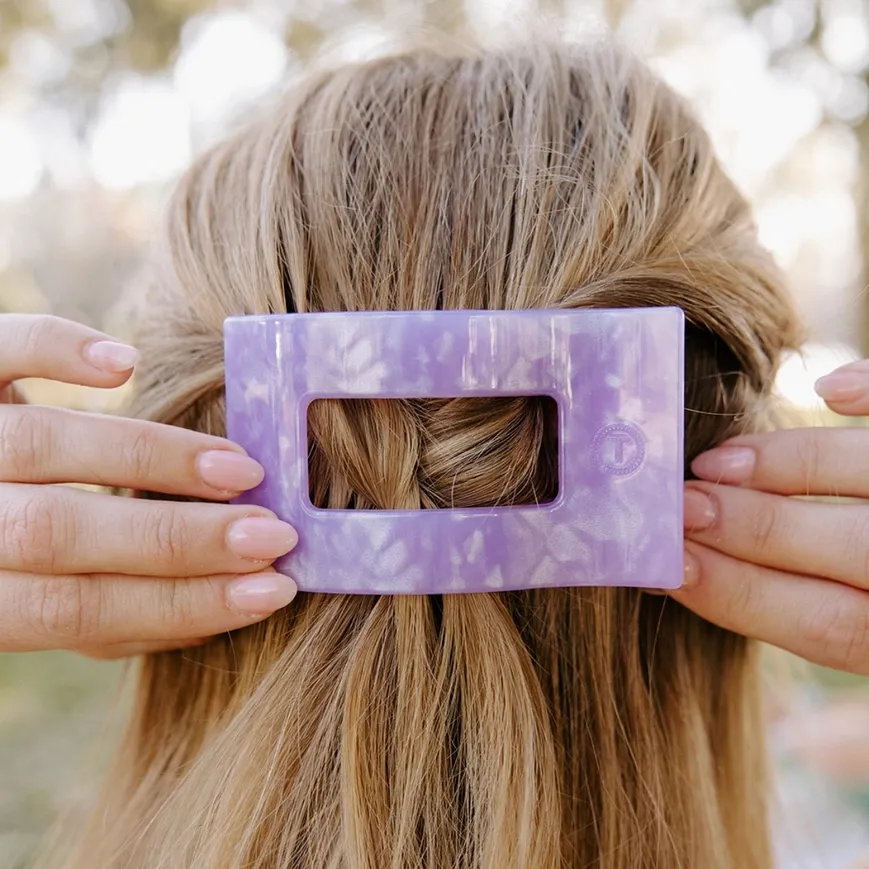 Flat Rectangle Hair Clip Medium Lavender Mist