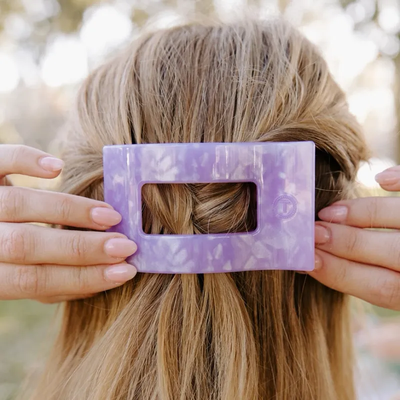 Flat Rectangle Hair Clip Medium Lavender Mist