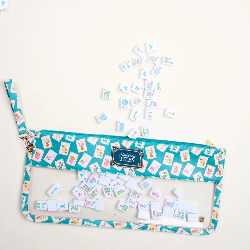 Mahjong Tile Keeper Pouch-It's Mahj Time Team
