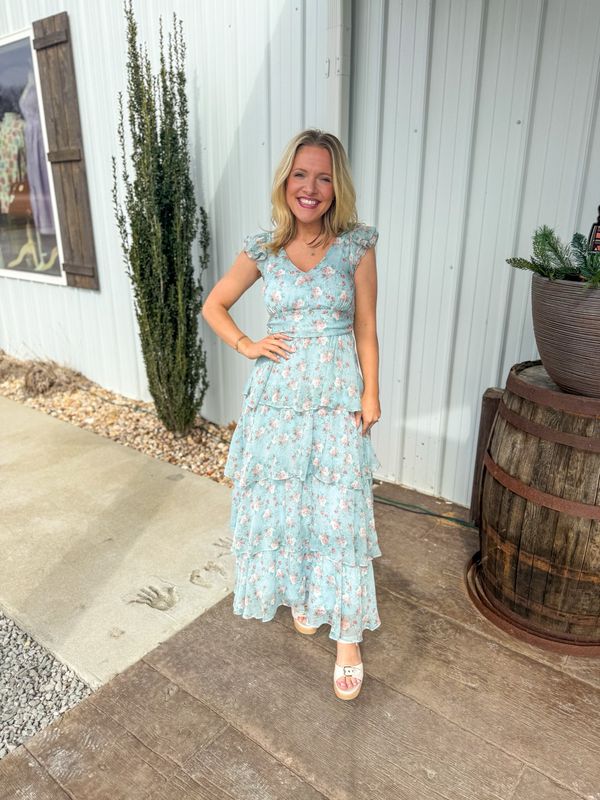 RD Teired Chiffon Floral Dress